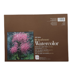 Strathmore A4 BLOCK Watercolour (17.5X25.4 CM x 15 sheets) 300 g/m2 Cold Press natural white paper color 400 Series Heavyweight 7*10 IN)